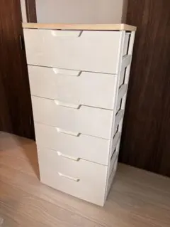 廃盤品 IKEA HELMER ホワイト 6段 キャビネット - メルカリ