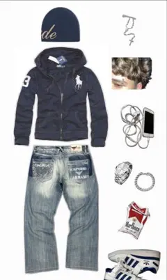 Polo by Ralph Lauren ジップパーカー ビッグポニー ネイビー