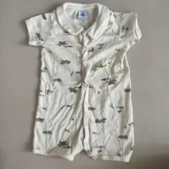 PETIT BATEAU アニマル柄 半袖ロンパース 67cmのサムネイル
