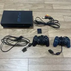PlayStation 2 本体 コントローラー2個、メモリーカード付き