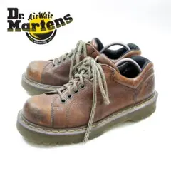 UK8 Dr. Martens ブラウンレザー ローカットシューズ P4643