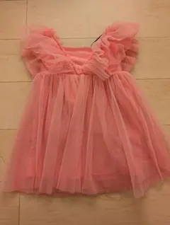 H&M フリル付きピンクワンピース 92cm