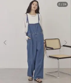 AMERICANHOLIC デニムスクエアサロペットのサムネイル