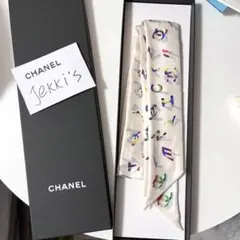 【美品】CHANELシャネル スカーフ ツイリー ヘアバンド