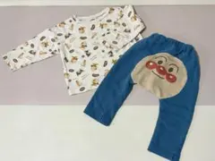 アンパンマン　長袖Tシャツ×パンツ　上下2点セット　90センチ