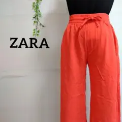 ZARA ザラ カジュアルパンツ ゴム入り レッド