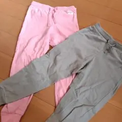 H&M 110cm ピンク・グレー 長ズボン 2色セット