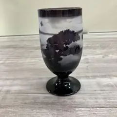 北一硝子】ゴブレット グラス ガラス工芸品 サンドブラスト 葡萄柄 酒