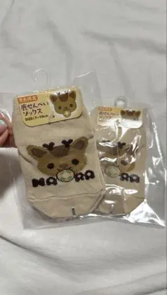 奈良限定 鹿せんべいソックス ベビー靴下 7-10cm