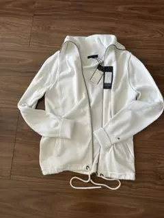 新品未使用 Tommy Hilfiger ホワイト ジップアップ パーカー