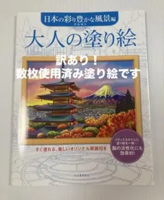 訳あり(数枚使用済み) 大人の塗り絵 日本の彩り豊かな風景編 門馬朝久