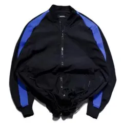 DIESEL y2k ナイロンボンバージャケット ドローコード ブラック×ブルーのサムネイル