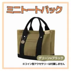 ミニトートバッグ グリーン×ブラック『お値下げしました』