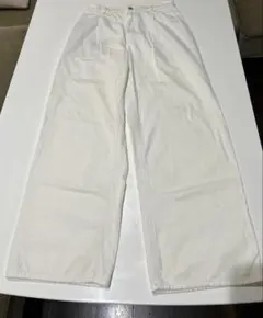 ユニクロ・ワイドデニム・ホワイトMウエストゴム