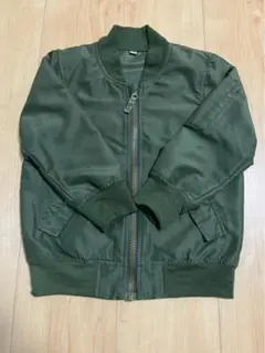 MA-1 ミリタリー ブルゾン ジャケット アウター グリーン カーキ 110