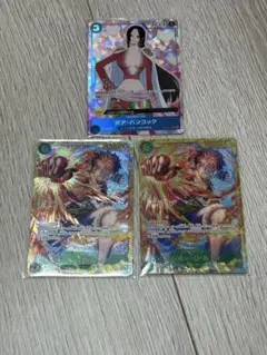 ワンピースカード ルフィ シークレット 2枚 sec 赤緑ルフィ おまけつき