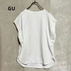 GU フレンチスリーブ スウェット プルオーバー L 白 ゆったり 春夏 綺麗め