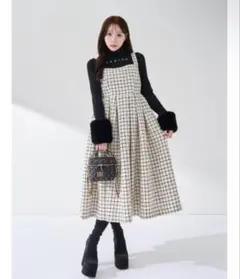 【極美品】Darich ツイードボリュームミディワンピース 2025AW 完売品