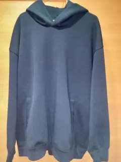 ユニクロ スウェットオーバーサイズプルパーカー ネイビー XXL