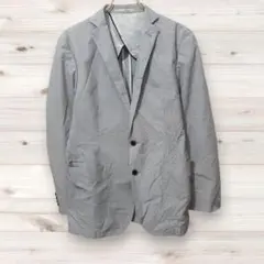 D0257 プレッピー カジュアルジャケット アウター 上着 (L) グレー