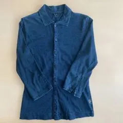 インディゴ デニム　七分袖 シャツ 45R Ｓ〜M