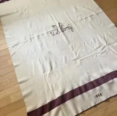 40's USAヴィンテージミリタリー　usarmy ブランケット　ラグ