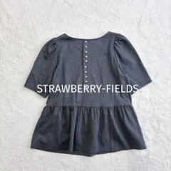 美品 STRAWBERRY-FIELDS パール ペプラム グレー 半袖のサムネイル