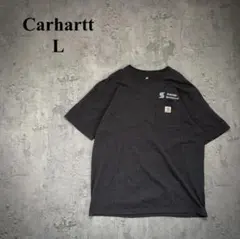 【Carhartt】カーハート（L）ポケットTシャツ＊企業ロゴ＊ロゴパッチ