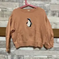 Petit Main ペンギン刺繍トレーナー 120cm