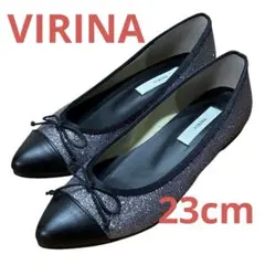 未使用　VIRINA 晴雨兼用 ポインテッドバレエシューズ グリッター 23cmのサムネイル