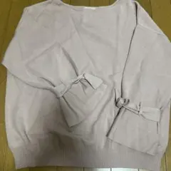 Rose Tiara リボン付き長袖ニット