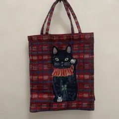 新品 ナタリーレテ レクタングル トートバッグ 招き猫 キャット 猫 