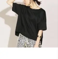 新品　RIE MILLERスムース　ボンディング　ヘム　プルオーバー　カットソーのサムネイル