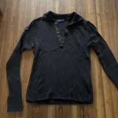 ZARA ブラック リブ編み セーター M