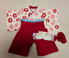 ベビー 袴ロンパース 女の子 80cm お食い初め 初節句 ひな祭り