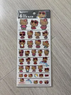 ハローキティ 4サイズステッカー 日焼けキティ