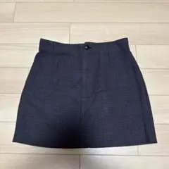 ZARA ミニスカート チェック ブラウン系　XS