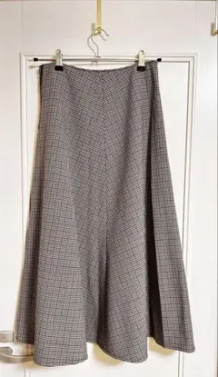 BEAMS LIGHTS チェック柄フレアスカート