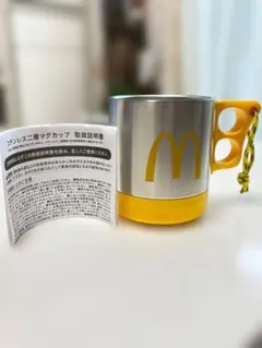 【新品・未使用】マクドナルドCHUMS マグカップ ステンレス製 黄のサムネイル