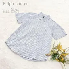 美品✨️【ラルフローレン】メンズ 半袖シャツ ギンガムチェック ブルー SS ●