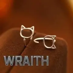 猫モチーフ フレームピアス レディース シルバー フック式 かわいい ギフト