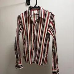 agnès b. レディース　ストライプ 長袖シャツ　古着