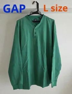 ​OLD GAP 90s ヘンリーネック ロンT グリーン ヴィンテージ