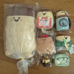 お文具といっしょ　プリンさんのぬいぐるみ・ポーチ等プライズ7個セット