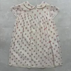 GUCCI キッズ 星gg柄襟付きワンピース クリーム色