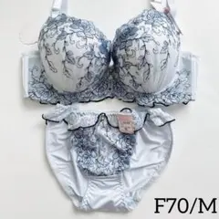 【30%off】10511EFBU F70/M 上下セット ブルー 脇高ブラのサムネイル