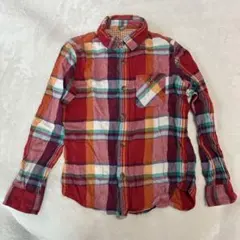 ユニクロ　キッズ トップス　長袖シャツ チェック柄 140cm