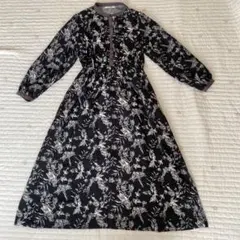 NICE CLAUPナイスクラップリーフ柄ロングワンピース