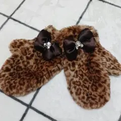 ディズニーリゾート　ヒョウ柄　手袋　ミトン 東京ディズニーリゾート ヒョウ柄手袋 - メルカリ