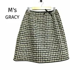 エムズグレイシー/千鳥格子ミニスカート ハウンドトゥースパターン チェック M